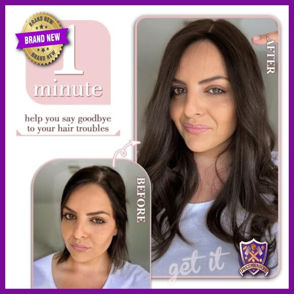 14 Inch Human Hair Topper with Silk Base for Thinning Hair main image 6